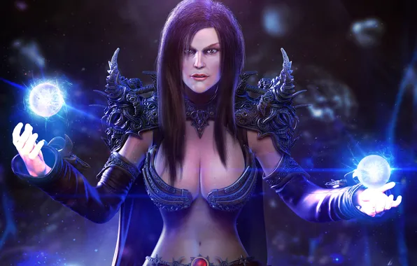 Chest, look, girl, fantasy, magic, naked, body, beauty