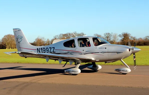 Picture easy, American, piston, single-engine, Cirrus, aircraft for private use, SR22-GTS-G3