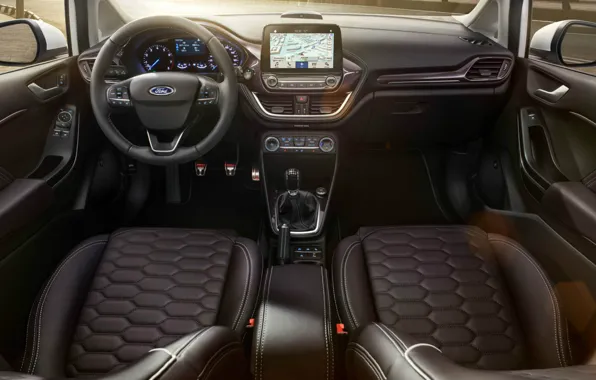 Ford, interior, salon, Fiesta, 2017, Vignale