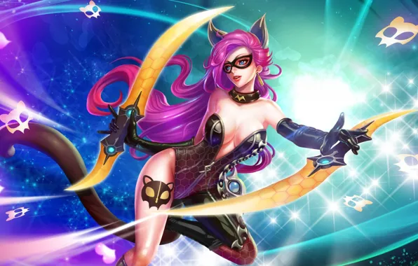 Cat, girl, weapons, the game, saber, kitty, King Of Glory, The king of glory