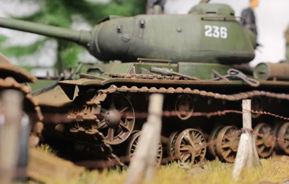 Picture toy, Soviet, model, heavy tank, KV-122