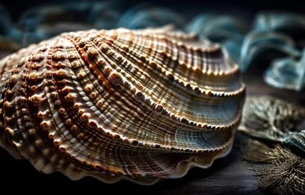 Clam, sink, shell, digital art, AI art, neural network, the art of artificial intelligence