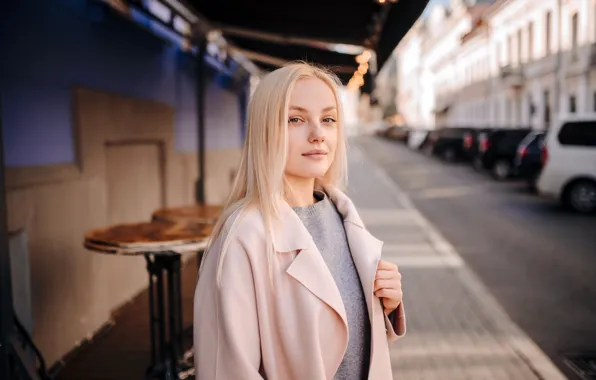 Look, machine, model, portrait, home, makeup, hairstyle, blonde