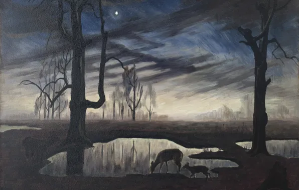 Charles Ephraim Burchfield, The Evening Star, 1923-26