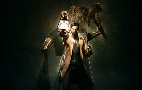 Picture male, detective, revolver, lantern, Detective, Tango Gameworks, Shinji Located Know, The Evil Within