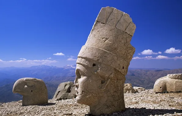 Monument, statues, Turkey, Nemrut