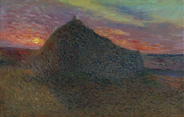Picture, the evening, Henri-Jean Guillaume Martin, Henri Matrin, Haystack