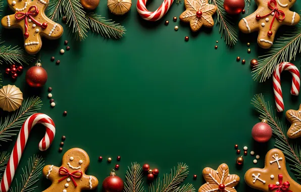 Decoration, background, balls, Christmas, New year, golden, new year, Christmas