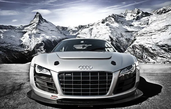 Picture auto, mountains, Audi, audi r8