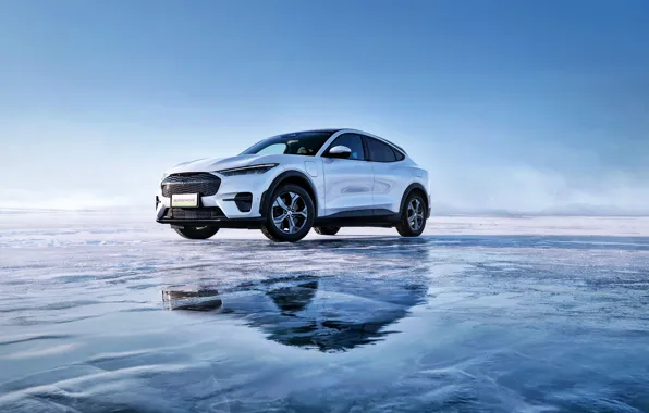 Car, machine, auto, background, Wallpaper, ice, technique, mustang