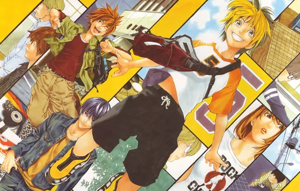 Anime, characters, Hikaru no Go, Hikaru and Guo