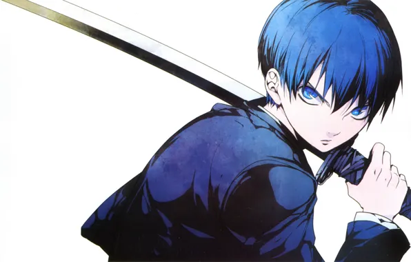 Katana, costume, white background, mafia, Nova, evil eye, The Story of the Arcane Family, Family …