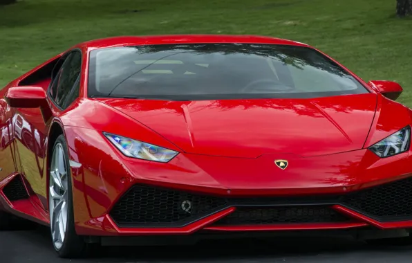 Lamborghini, red, Hurricane