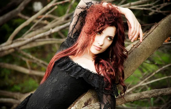 Picture photo, model, model, susan coffey, forest. tree