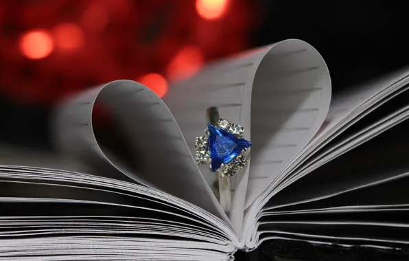 Picture macro, background, heart, ring, bokeh