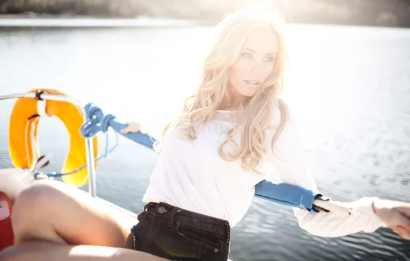 Look, water, girl, face, hair