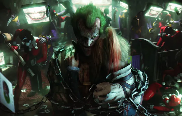 Girl, smile, batman, villain, chain, joker, harley quinn, harley