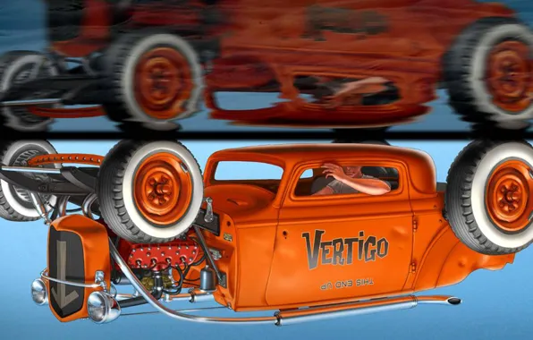 Picture machine, nonsense, fiction, figure, car, Vertigo