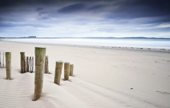 Sea, landscape, Ireland, Doughmore beach