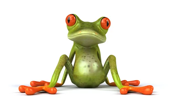 Pose, graphics, frog, sitting, Free frog 3d