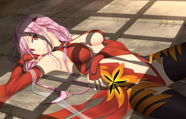 Girl, tile, shadow, lies, guilty crown, inori yuzuriha