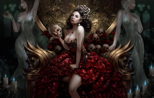 Fantasy, art, vampire, Queen, Vampire Queen, Royal Establishment (Solan)