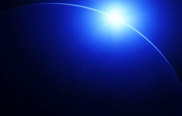Space, planet, silhouette, blue