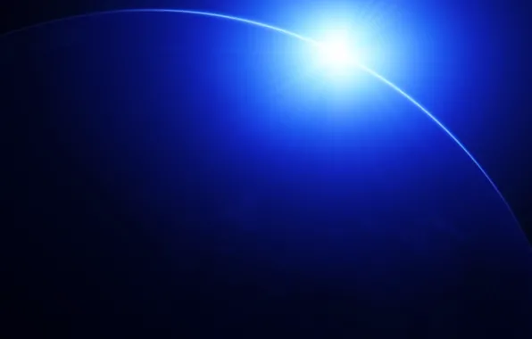 Space, blue, planet, silhouette