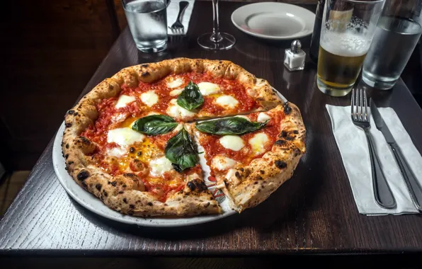 Picture beer, cheese, cafe, plug, pizza