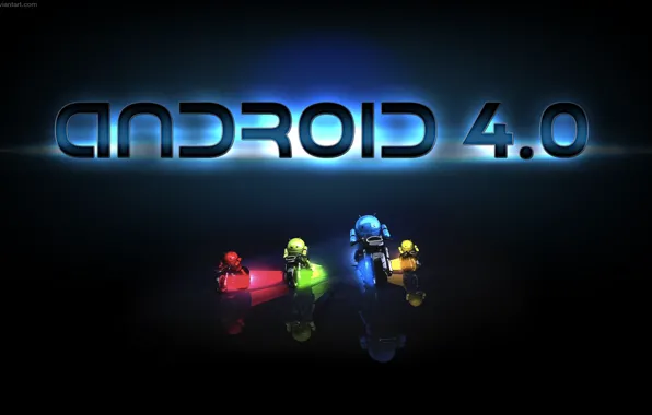 Picture green, red, Android, yellow, blue, Android 4.0