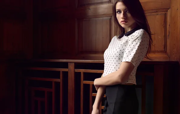 Look, model, skirt, portrait, makeup, figure, hairstyle, blouse