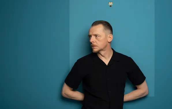 Portrait, shirt, actor, Simon Pegg, Simon Pegg