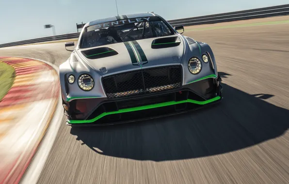 Bentley, Continental, racing car, front view, GT3, 2018