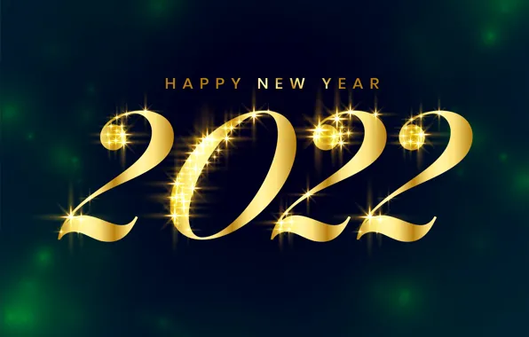 Background, gold, figures, New year, golden, new year, happy, decoration
