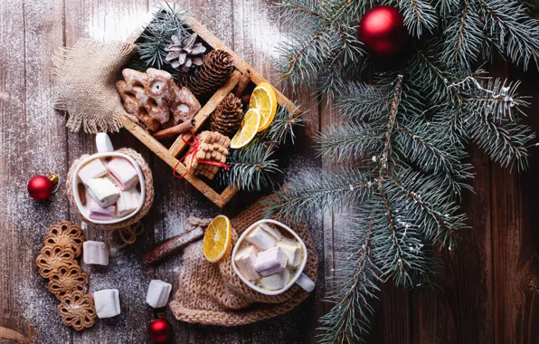 New year, cookies, wood, chocolate, spices, hot chocolate, cookies, cinnamon