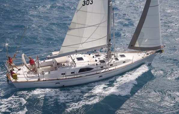 Sea, the way, movement, sails, Cabin, the crew, Cockpit, sports yacht