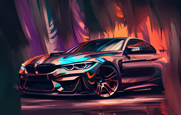 Picture bmw, drawing, sports car