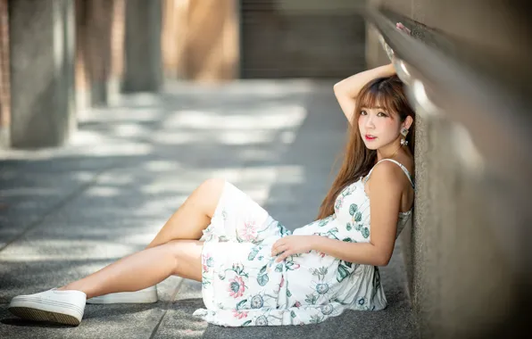 Picture street, girl, Asian