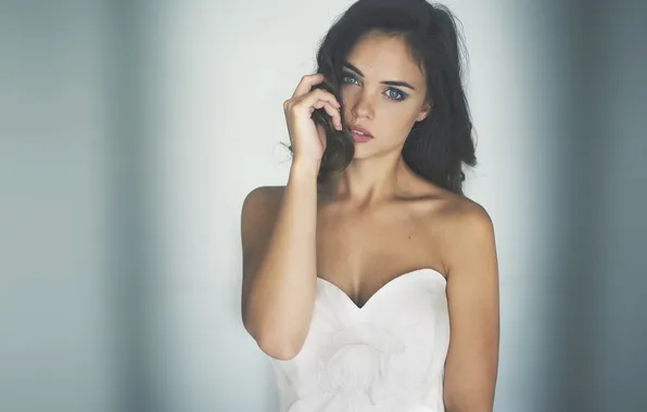 Girl, face, brunette