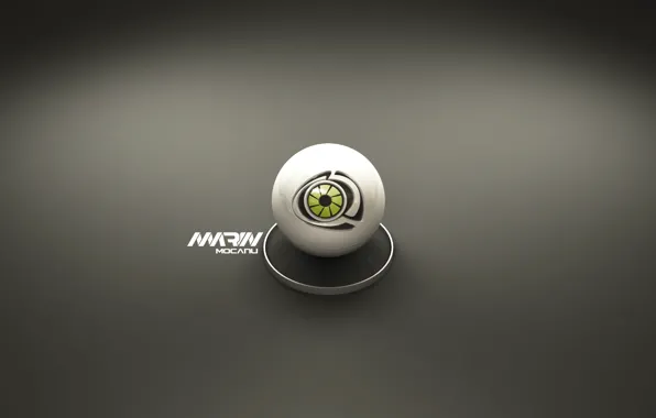 Wallpaper, ball, rendering, marin mocanu, mnimalism