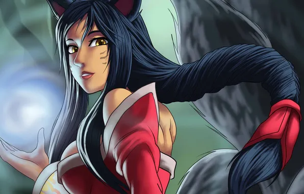 Fox, lol, League of Legends, ahri, League of legends, tailed Fox