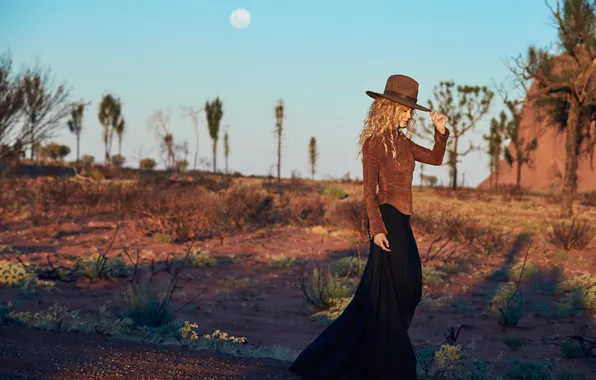 Picture nature, skirt, hat, actress, blonde, photographer, Nicole Kidman, journal