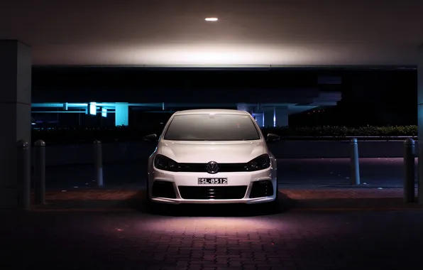 Night, street, Volkswagen, Golf, Volkswagen, VW Golf