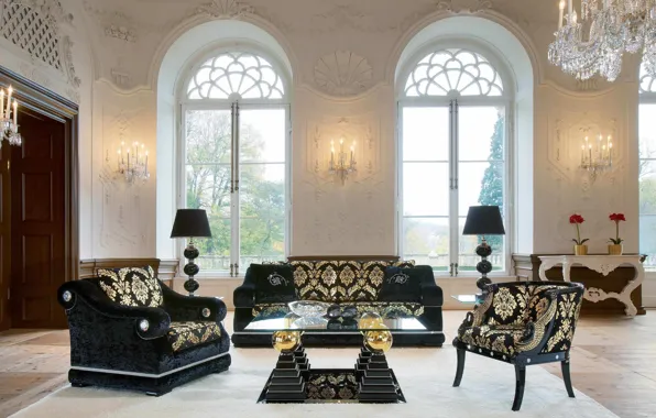 Picture design, style, interior, living room, Dom-castle