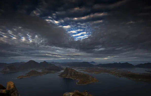 Picture sea, Islands, Norway, Norwegian, Lofoten, the Eastern part of the
