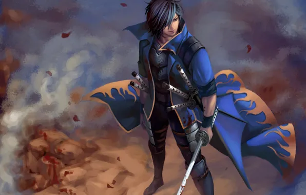 Katana, samurai, anime, Dante, Asanuma
