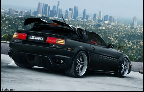 Tuning, black, turbo, Toyota, Falcon, hayabusa, Toyota