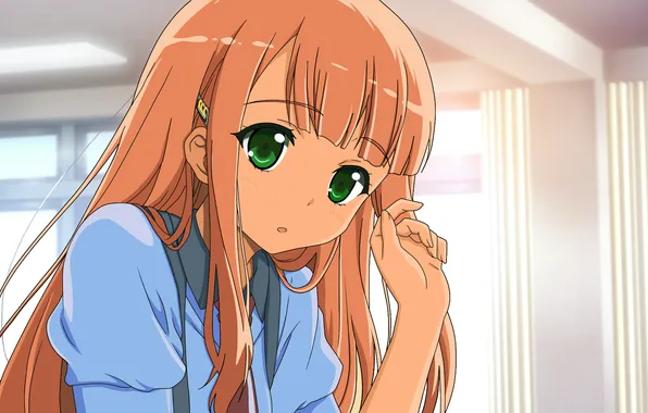 Girl, face, hair, art, moododan, yamabuki rio