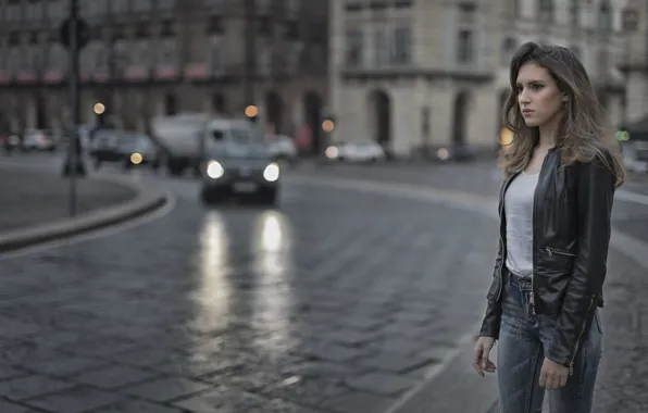 Picture look, the city, style, street, model, jacket, cutie, Clear