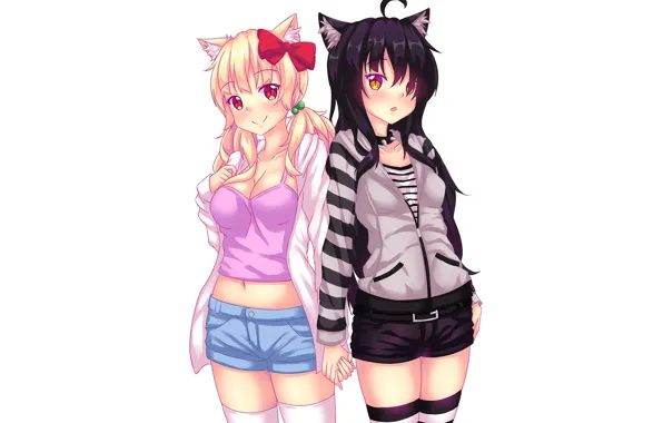 Girl, anime, neko